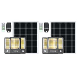 Intelamp Top Brand Long Battery Life 20000mAh Outdoor Solar Flood Lights 3 Colors With Super Large Solar Panel 3 Motion Sensors 4 Modes Solar Security Light For Yard Garage Driveway Backyard Farm