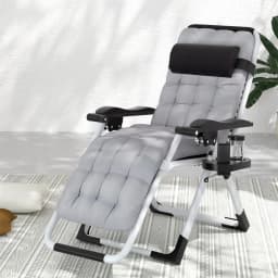 Zero Gravity Folding Lounge Chair for Camping Patio Outdoor Relaxation Sun Lounge Recliner Portable Adjustable Comfort Seat