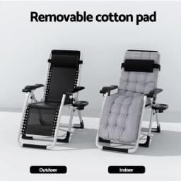 Zero Gravity Folding Lounge Chair for Camping Patio Outdoor Relaxation Sun Lounge Recliner Portable Adjustable Comfort Seat