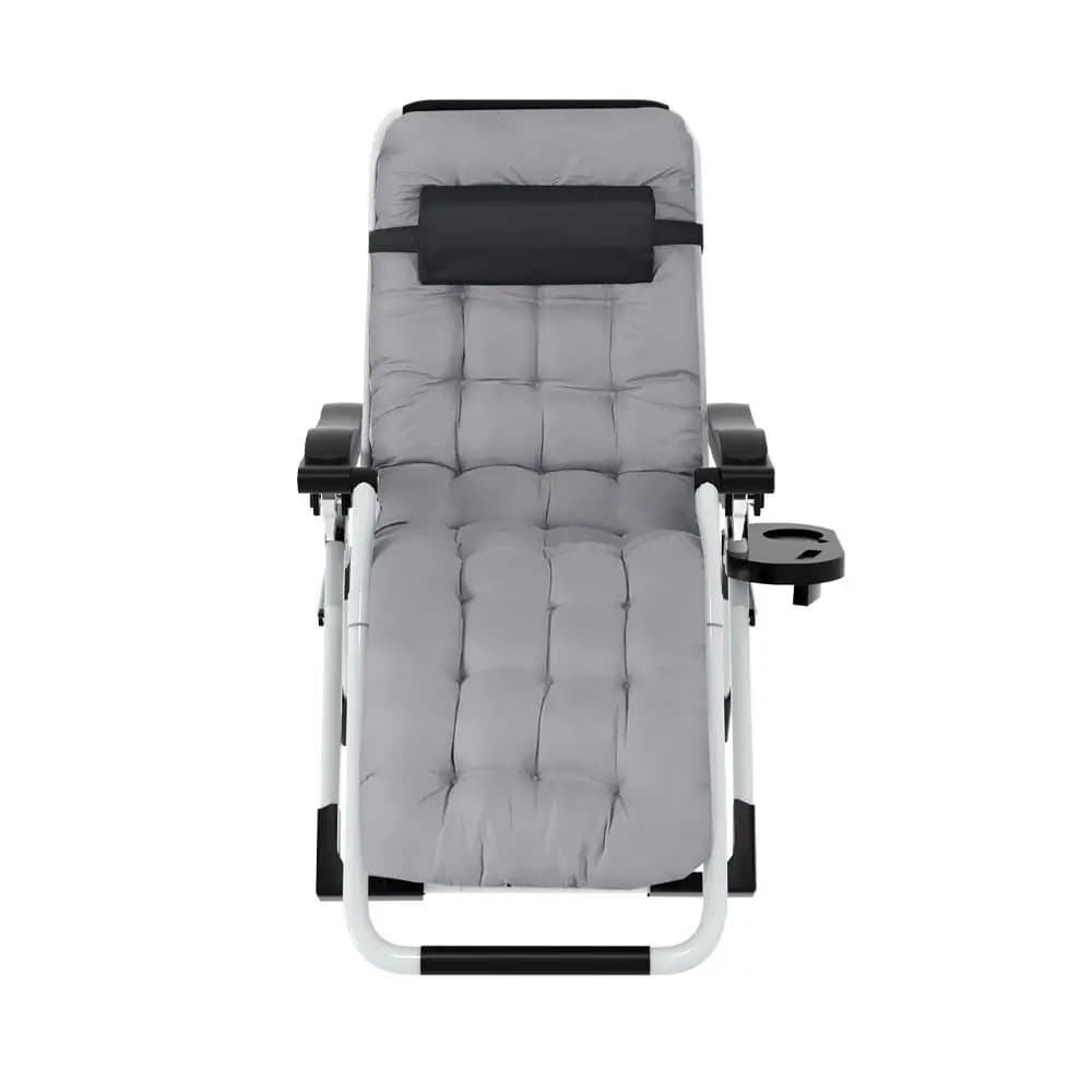 Zero Gravity Folding Lounge Chair for Camping Patio Outdoor Relaxation Sun Lounge Recliner Portable Adjustable Comfort Seat