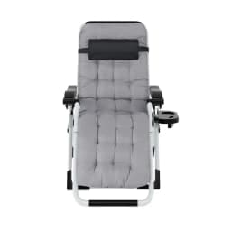 Zero Gravity Folding Lounge Chair for Camping Patio Outdoor Relaxation Sun Lounge Recliner Portable Adjustable Comfort Seat