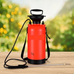 7L Manual Shoulder Garden Sprayer Pressure Weed Spray Bottle Adjustable Nozzle Portable Lawn Plant Watering Tool