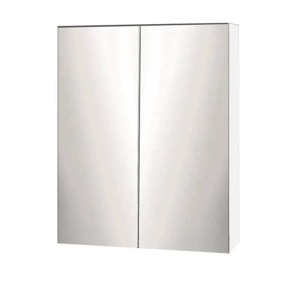 Bathroom Mirror Cabinet 600x720mm White Wall Mounted Storage Cabinet for Bathroom Vanity Organizer with Mirror Door