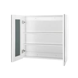 Bathroom Mirror Cabinet 600x720mm White Wall Mounted Storage Cabinet for Bathroom Vanity Organizer with Mirror Door