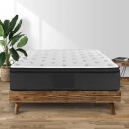 34cm Euro Top Queen Mattress Plush Comfort Support Breathable Pocket Spring Bed Mattress for Home Bedroom Sleeping Comfort