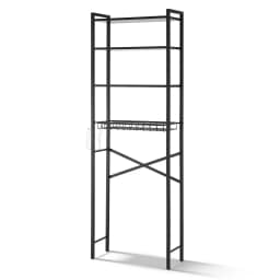 Over Toilet Bathroom Storage Rack 4 Tier Space Saving White Organizer Shelf for Home Bathroom Laundry Room