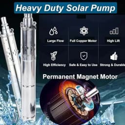 370W 750W 24V 48V 60V 72V DC Brushless Solar Submersible Water Pump with Built-in Controller, Solar Screw Deep Well Pump