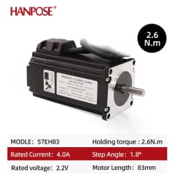 Nema23 57EH83A4001 Hybrid Stepper Motor CL57 Driver Kit 57X83mm Closed Loop 4.0A 2.6N.M 57CME26 Stepper Motor for CNC