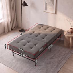 Foldable Guest Bed with 15cm Foam Mattress Single Metal Folding Frame Portable Sleeping Cot