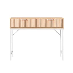 Modern Console Table with 2 Drawers 92CM Narrow Entryway Storage Table for Living Room Hallway Bedroom Furniture