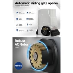 Automatic Sliding Gate Opener Kit 6M 1800KG Heavy Duty Electric Gate Motor for Home and Commercial Use