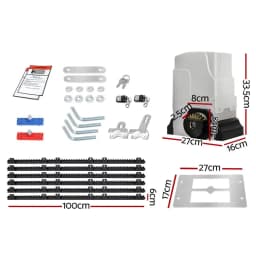 Automatic Sliding Gate Opener Kit 6M 1800KG Heavy Duty Electric Gate Motor for Home and Commercial Use
