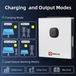 ECGSOLAX 12KW Hybrid Solar Inverter 48V 230Vac With Dual MPPT 160A Solar Charger Pure Sine Wave Hybrid Inverter Built-in WIFI
