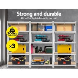 Heavy Duty 3x1.8M Warehouse Shelving Rack Garage Metal Storage Shelves High Capacity Organizer