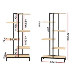6 Tier Metal Zigzag Plant Stand Flower Pot Shelf Indoor Outdoor Corner Display Rack Space Saving Multi Level Garden Organizer