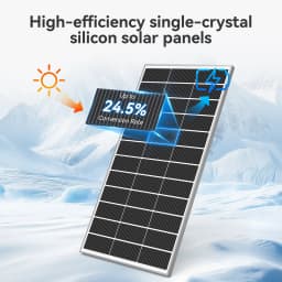 RVPOZWER 500W N-Type Monocrystalline Rigid Solar Panel White Frame High Conversion Efficiency Waterproof Solar Module for Home RV Farm Camping Off-Grid Power System Trailer Boat
