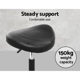 2x Adjustable Salon Stool Saddle Swivel Chair Rolling Hydraulic Height Stool for Spa Barber Tattoo Massage Beauty Shop