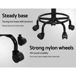 2x Adjustable Salon Stool Saddle Swivel Chair Rolling Hydraulic Height Stool for Spa Barber Tattoo Massage Beauty Shop