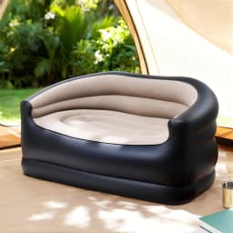 Outdoor Air Inflatable Sofa Two Seater Lounge Chair with Pump for camping Portable Blow Up Couch