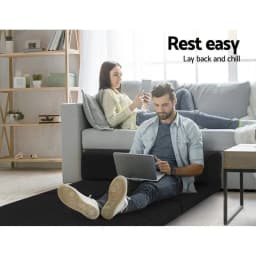 Foldable Foam Mattress Double Size Black Tri Fold Bed Mat Portable Sleeping Cushion