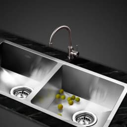 Kitchen Sink 77x45cm Stainless Steel Double Bowl Silver Basin for Home Use