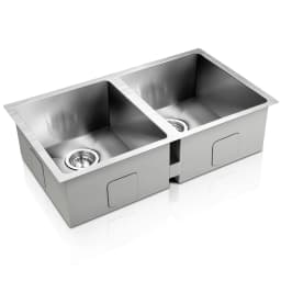 Kitchen Sink 77x45cm Stainless Steel Double Bowl Silver Basin for Home Use