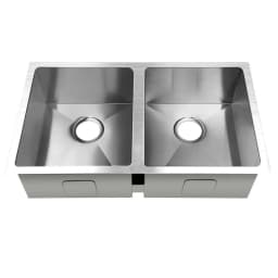 Kitchen Sink 77x45cm Stainless Steel Double Bowl Silver Basin for Home Use