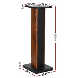Universal Speaker Stands 70cm Pair Adjustable Floor Mount Audio Support Set