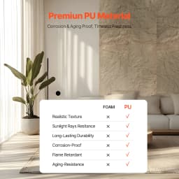 VEVOR 3D Wall Panels 4Pack 48x24in PU Natural Stone Imitation Wall Art Tiles Interior Home Decor for Ceiling Bedroom Gaming Room
