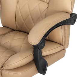 Executive Office Chair Leather Recliner Ergonomic High Back Adjustable Swivel Lumbar Support Plush Padded Espresso Brown
