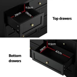 7 Drawer Dresser Storage Cabinet Bedroom Living Room Clothes Organizer Black