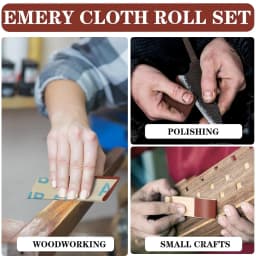 1 Inch Emery Cloth Roll, Continuous Sandpaper Available in, For Wood Sanding, Metal Polishing And Car Detailing