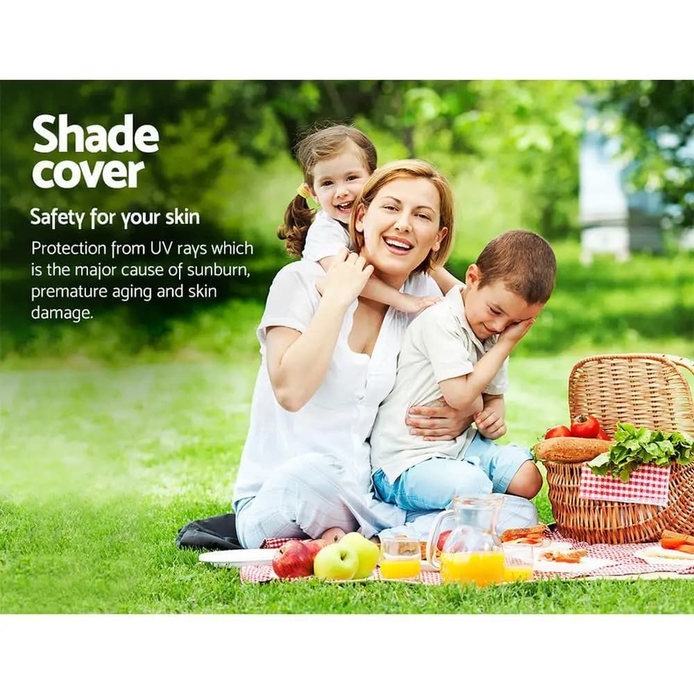 Rectangle Shade Sail 2x4m 185GSM 95 Percent UV Block Shade Cloth for Patio Garden Outdoor Sun Protection