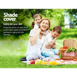 Rectangle Shade Sail 2x4m 185GSM 95 Percent UV Block Shade Cloth for Patio Garden Outdoor Sun Protection