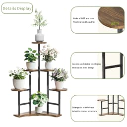 5 Tier Corner Tall Plant Stand Floor Display Rack for Living Room Balcony Shelf Organizer