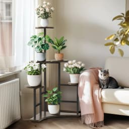 5 Tier Corner Tall Plant Stand Floor Display Rack for Living Room Balcony Shelf Organizer
