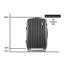 28 Inch Hard Shell Spinner Suitcase with TSA Lock Carry On Travel Luggage Case Black
