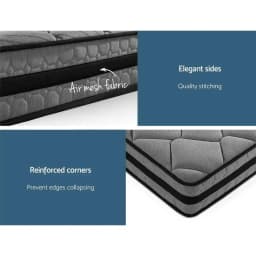 22cm Medium Firm Double Mattress Pocket Spring Orthopedic Breathable Support Bed Sleeping Mattress