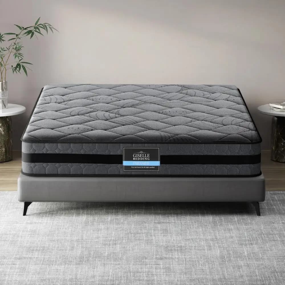 22cm Medium Firm Double Mattress Pocket Spring Orthopedic Breathable Support Bed Sleeping Mattress