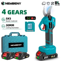 NEWBENY 30mm Cordless Brushless Electric Pruning Shears 4 Gear Fruit Tree Garden Bonsai Beautify Tool For Makita Battery Pin