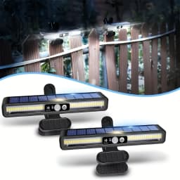 2pcs90COB Ultra Bright Solar LED Motion Sensor Wall Light - Outdoor Floodlight, Smart Security Energy-saving Portable Solar Powered Safety Light, Suitable For Fences, Garage, Camping, Driveways.