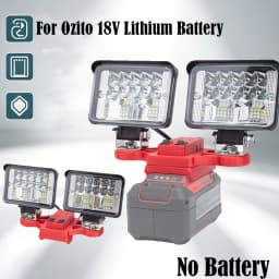 1PCS Portable Cordless LED Working Light For Ozito 18V for Einhell Lithium Battery W/USB Type-C Outdoor Work Fishing Handheld Emergency Light(NO Battery)