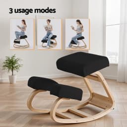 Kneeling Ergonomic Office Chair Memory Foam Balance Stool for home and Gaming 120kg Capacity Black