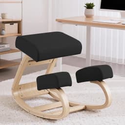 Kneeling Ergonomic Office Chair Memory Foam Balance Stool for home and Gaming 120kg Capacity Black