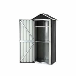 Outdoor Steel Storage Cabinet Garden Shed Lockable Tool Cupboard with Adjustable Shelves