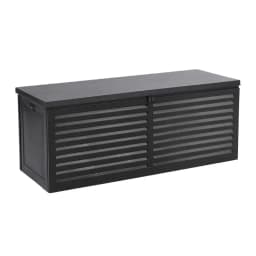 390L Lockable Outdoor Storage Box Garden Bench Shed Tool Toy Container All Black