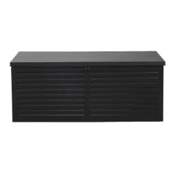 390L Lockable Outdoor Storage Box Garden Bench Shed Tool Toy Container All Black