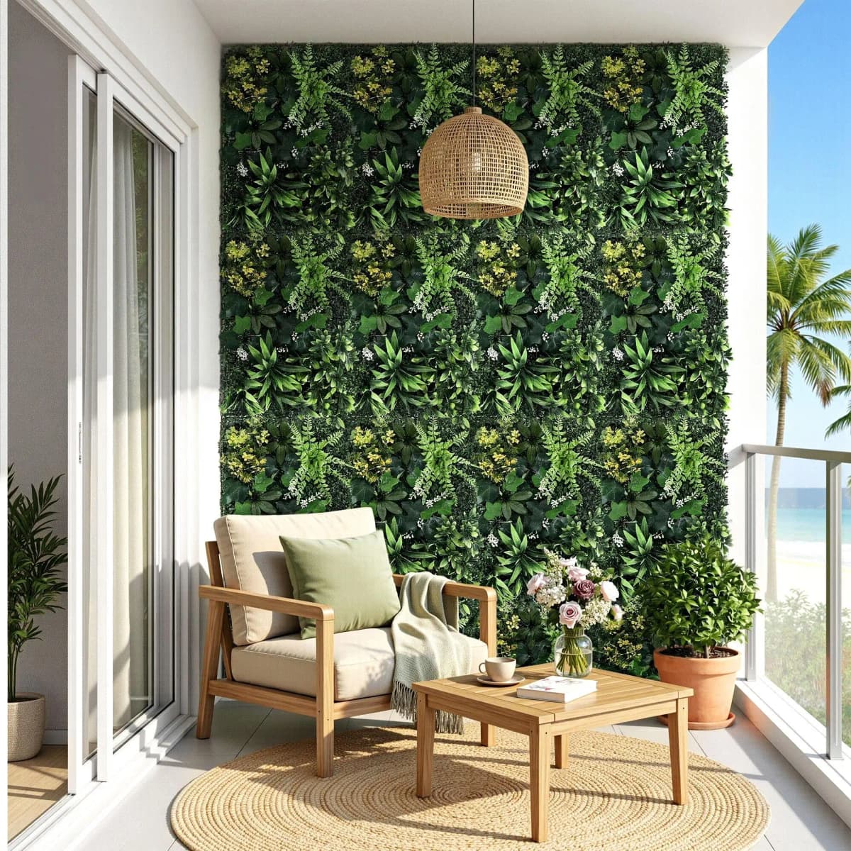 4PCS Artificial Boxwood Wall Panels 40x60cm Green Hedge Backdrop Garden Fence Decor