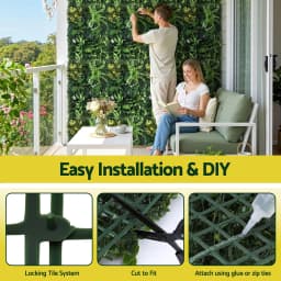 4PCS Artificial Boxwood Wall Panels 40x60cm Green Hedge Backdrop Garden Fence Decor