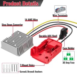 Power Wheels Battery Adapter DC 12V 20A 240W Buck Converter Regulator For Step Down Converter 1Set